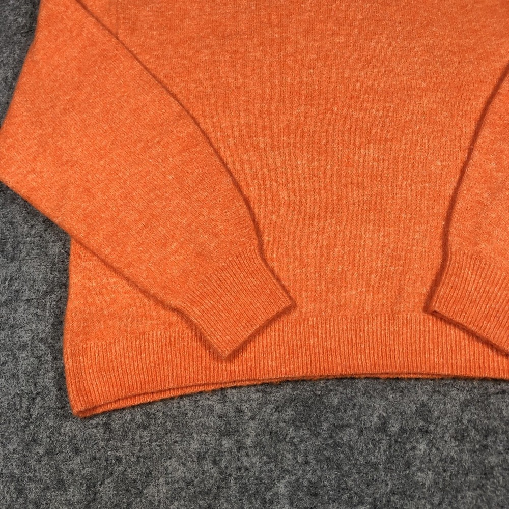 H&M Sweater Womens XS Orange Crewneck Tight Knit Pullover Stretch Long Sleeve - Picture 12 of 16